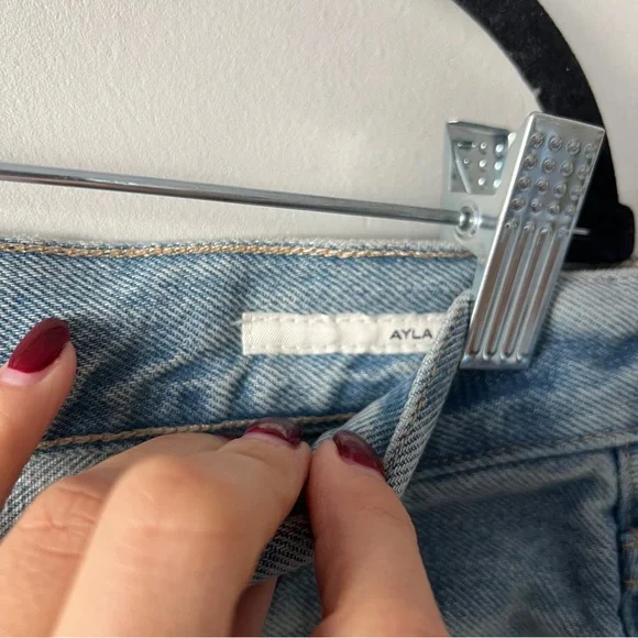 Citizens of Humanity Ayla Baggy Cuffed Crop Jeans Skylight Blue Size 30 - Picture 5 of 10